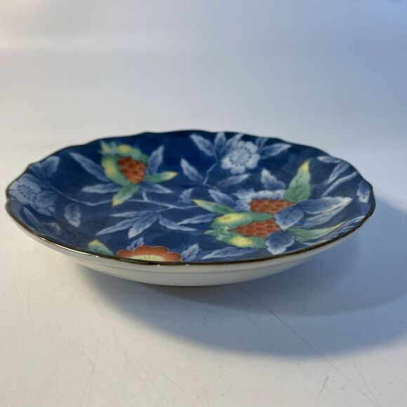 Vintage Japanese Juzan Gama Arita Ware Porcelain Trinket Shallow Bowl Dish 4.5” - Picture 2 of 5